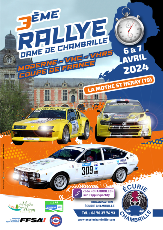 3e Rallye Dame de Chambrille - engagés/plan des ES/etc...