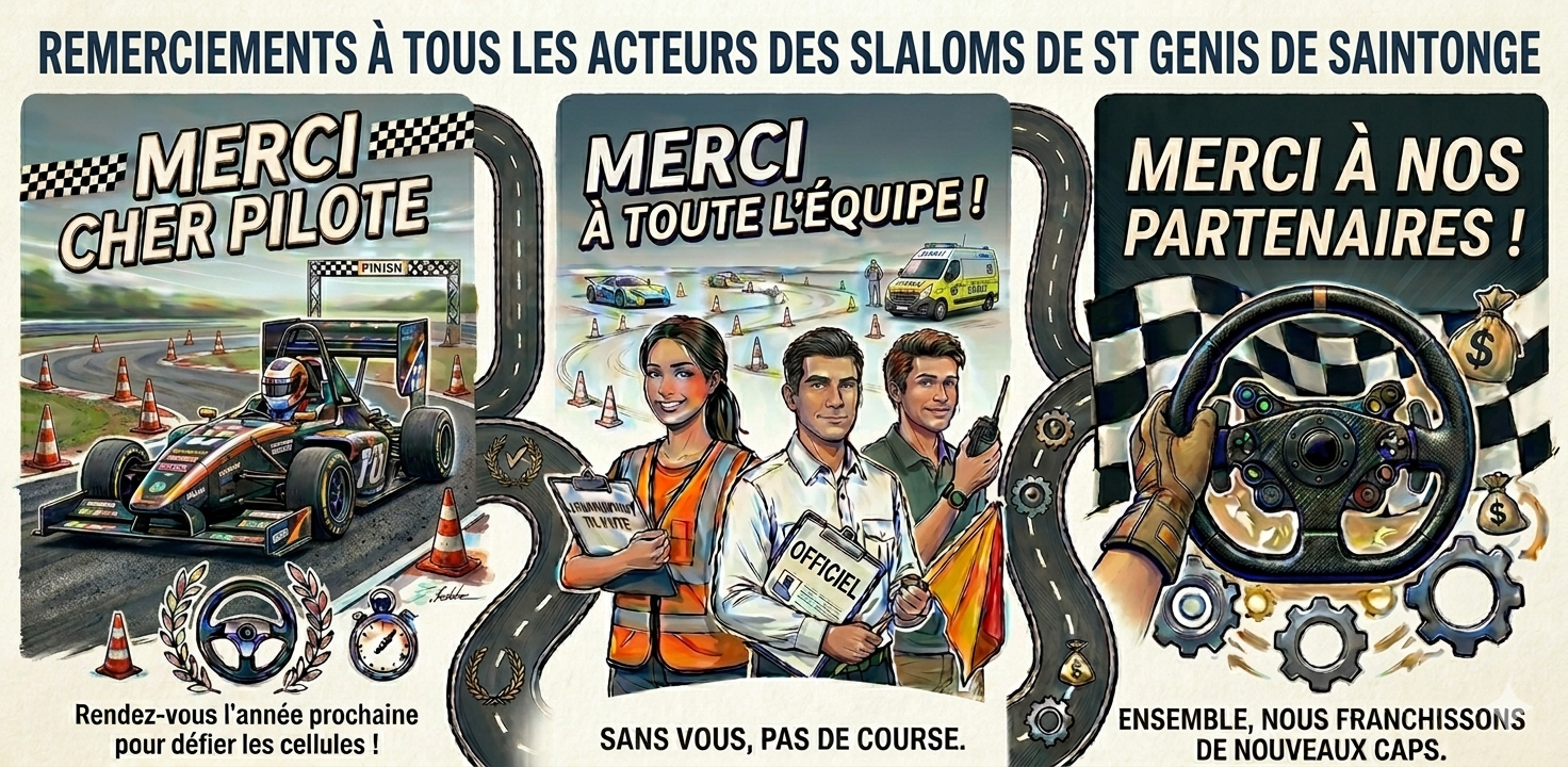 Merci à tous d'avoir contribué au succès des 5e et 6e Slaloms de St Genis !