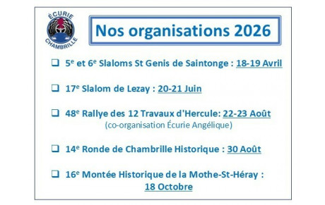 C'est déjà parti pour 2026 !